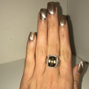 Huge Vintage Ring Smoky Quartz